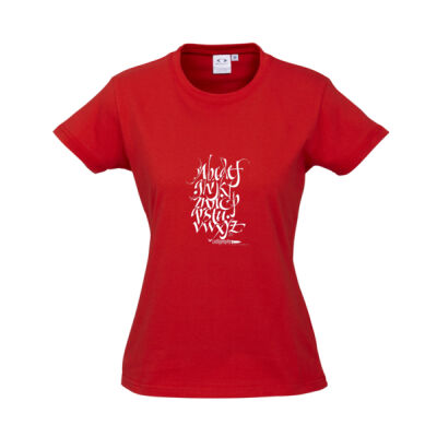 Women's Cotton Tee (red) - ABC Thumbnail